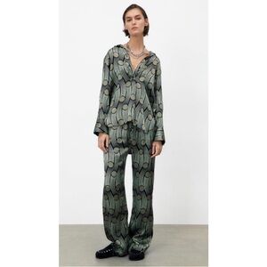 Zara Green Patterned Matching Set